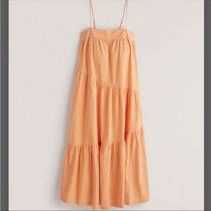 Abercrombie Asymmetrical Tiered Maxi Dress